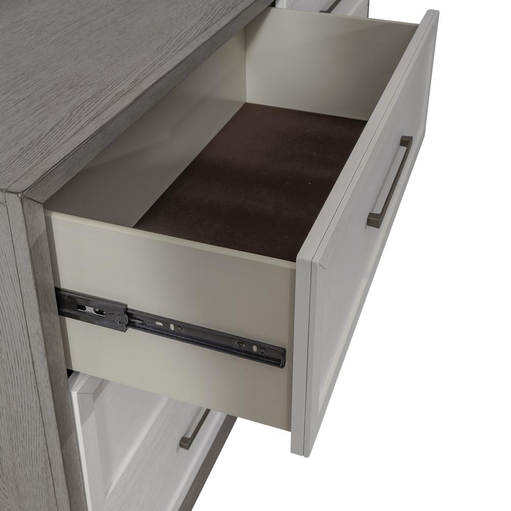 Palmetto Heights 6 Drawer Dresser in Shell White and Driftwood Finish. Picture 16