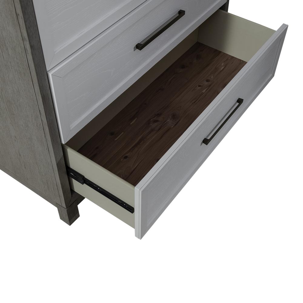 Palmetto Heights 5 Drawer Chest in Shell White and Driftwood Finish. Picture 6