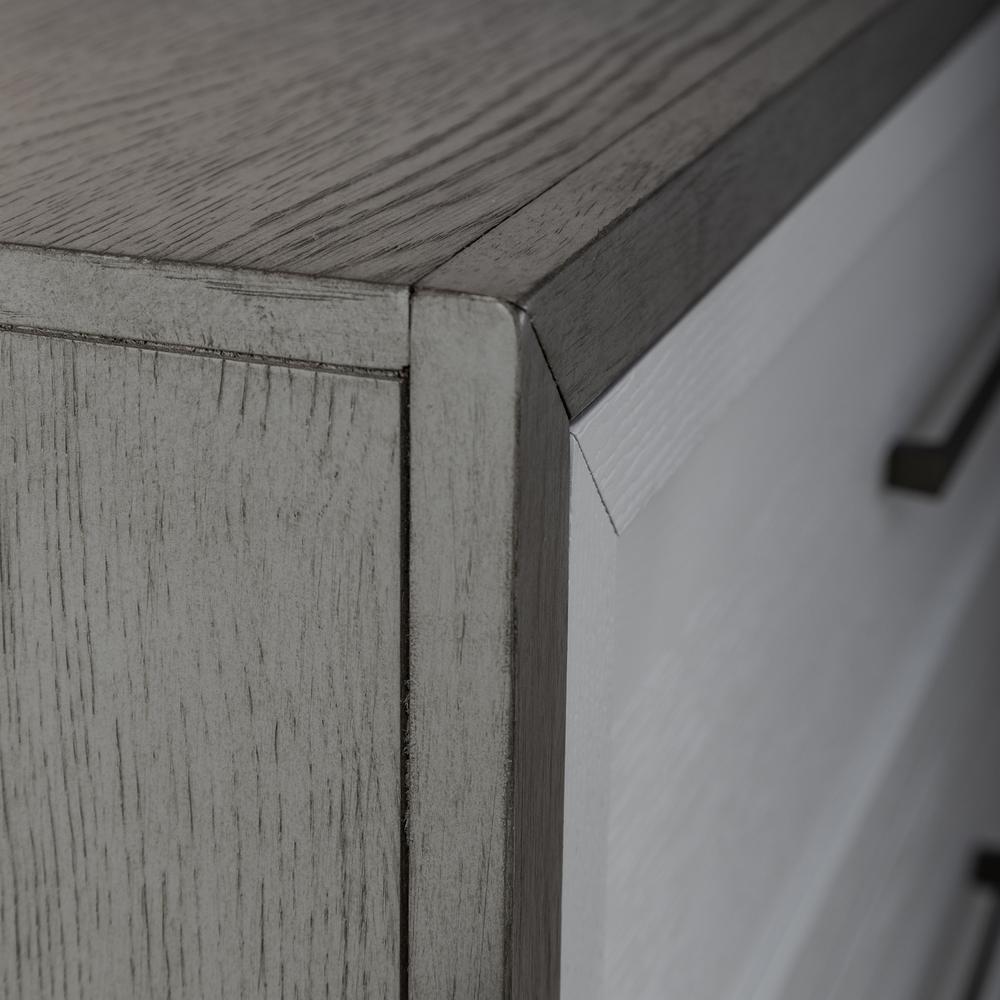 Palmetto Heights 5 Drawer Chest in Shell White and Driftwood Finish. Picture 9