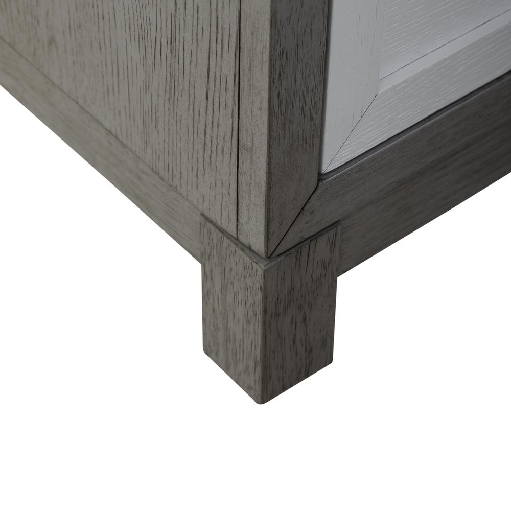 Palmetto Heights 5 Drawer Chest in Shell White and Driftwood Finish. Picture 15