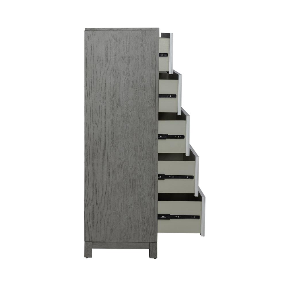 Palmetto Heights 5 Drawer Chest in Shell White and Driftwood Finish. Picture 5