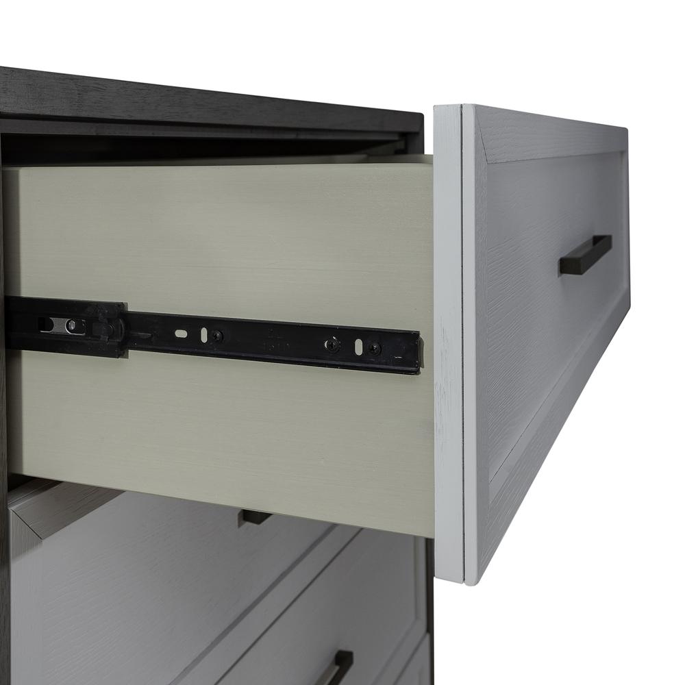 Palmetto Heights 5 Drawer Chest in Shell White and Driftwood Finish. Picture 13