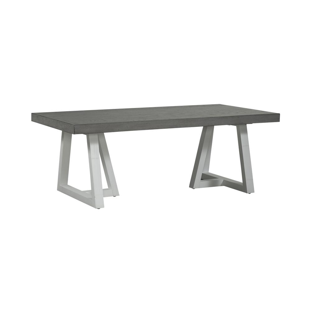 Rectangular Cocktail Table Contemporary White in Two-Tone Shell White. Picture 1