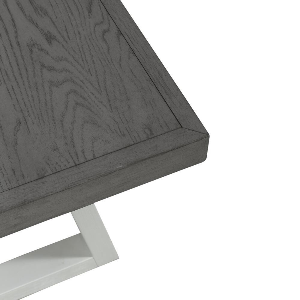 Rectangular Cocktail Table Contemporary White in Two-Tone Shell White. Picture 7