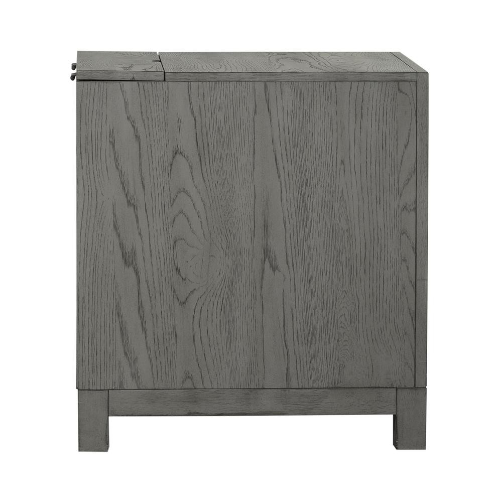 3 Drawer Chairside Table Contemporary White in Two-Tone Shell White. Picture 4