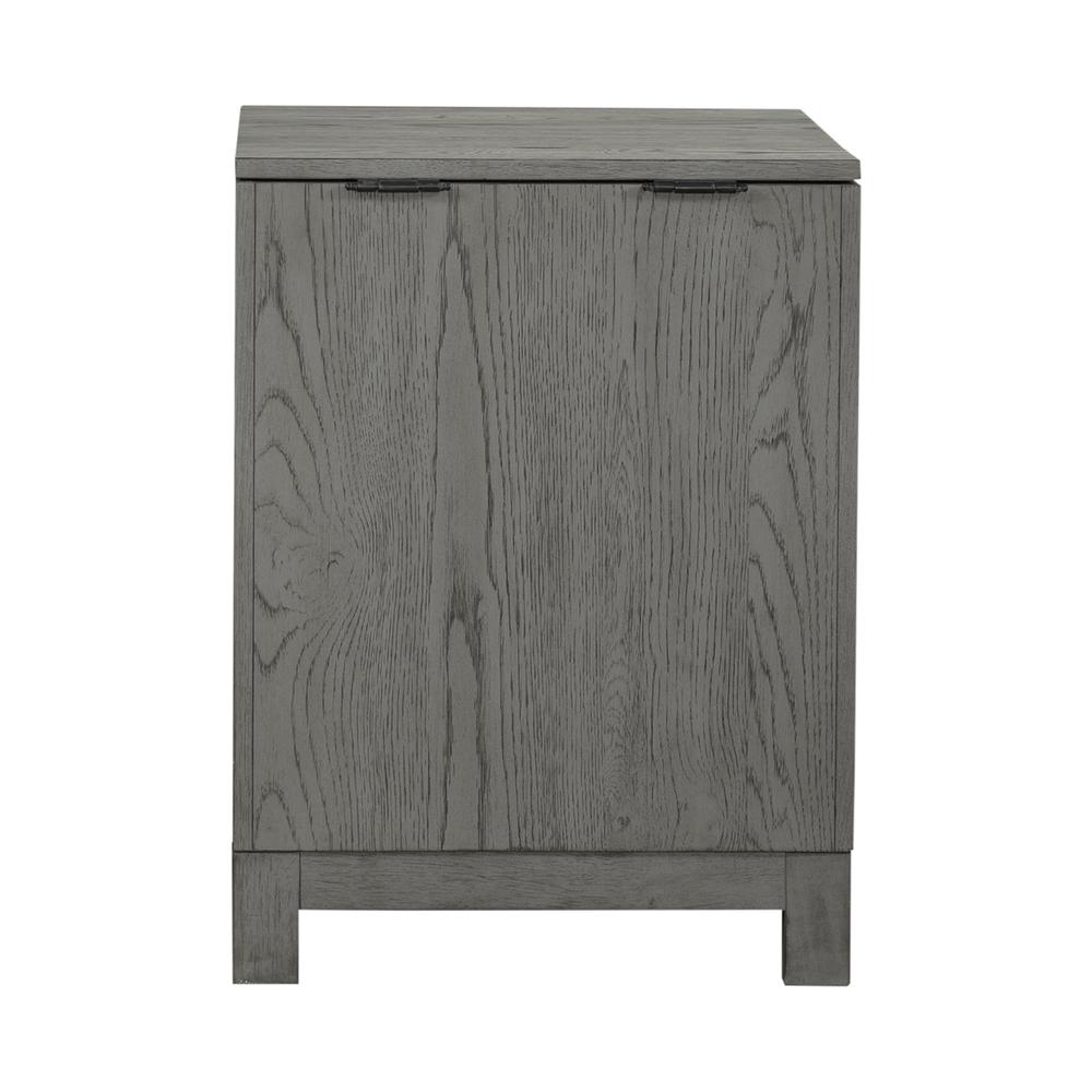 3 Drawer Chairside Table Contemporary White in Two-Tone Shell White. Picture 5