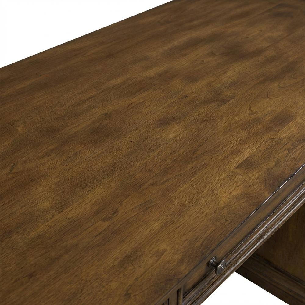 Traditional Antique Toffee Executive Credenza with Poplar Solids & Birch Veneers. Picture 5