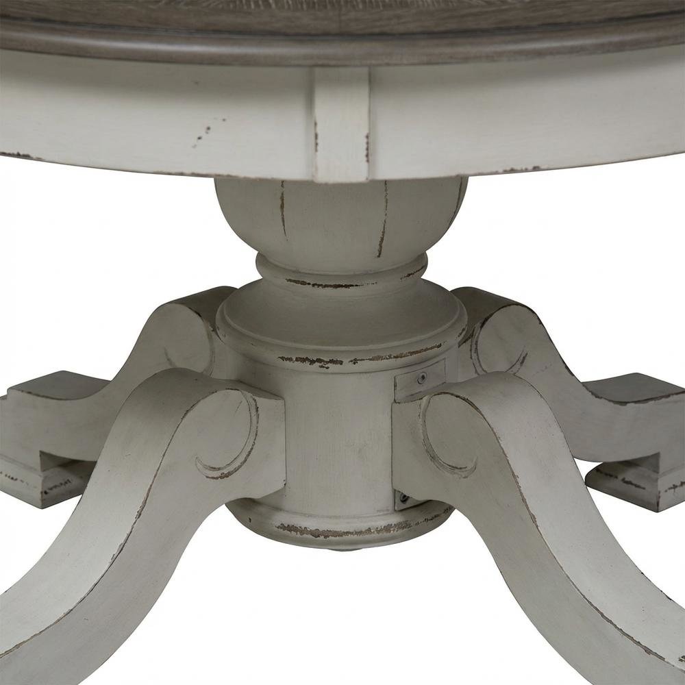 White, Pedestal Table, Pedestal Base, Quality Build. Picture 5