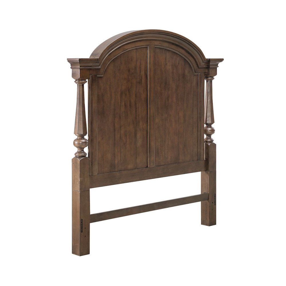 Arden Road Queen Arched Poster Bed Headboard - Satin Cherry. Picture 1