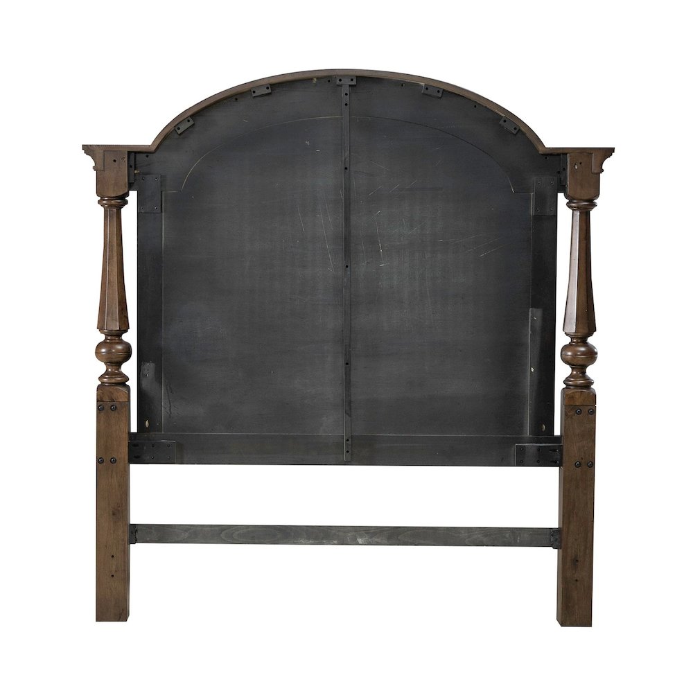 Arden Road Queen Arched Poster Bed Headboard - Satin Cherry. Picture 5