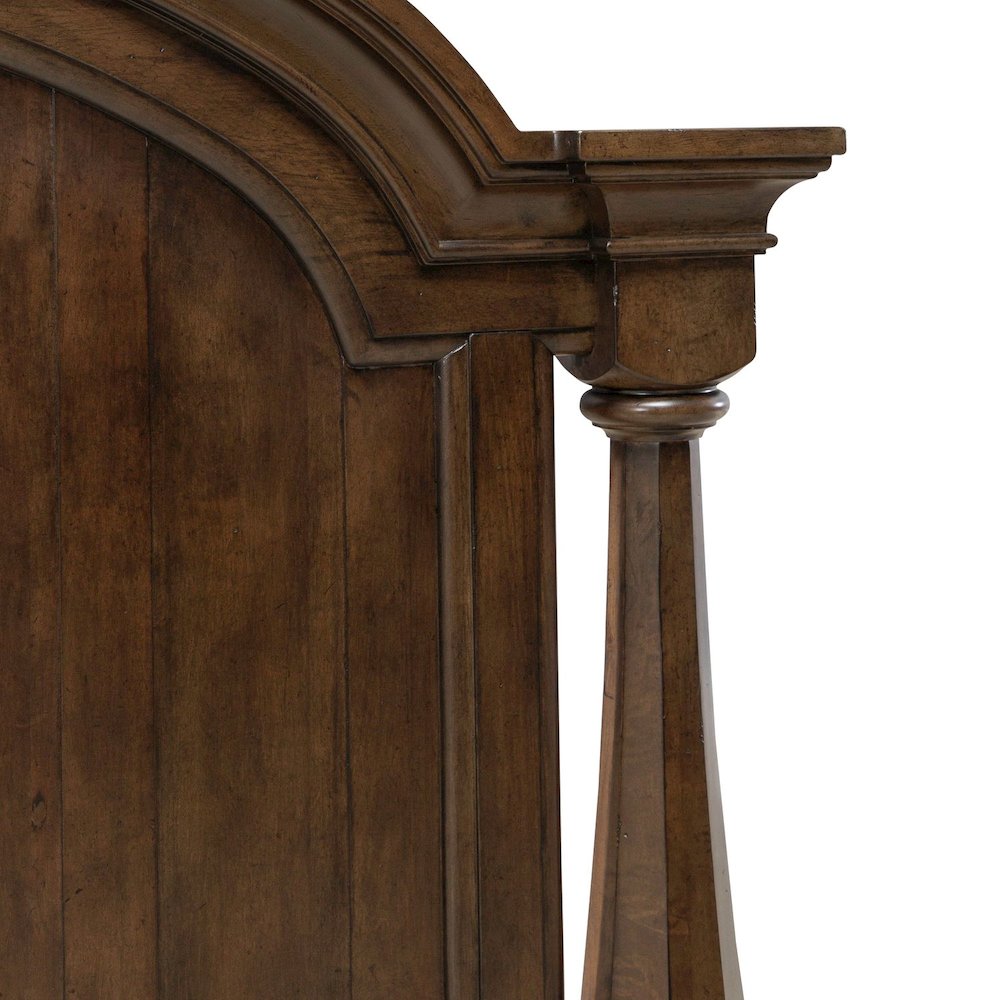 Arden Road Queen Arched Poster Bed Headboard - Satin Cherry. Picture 6
