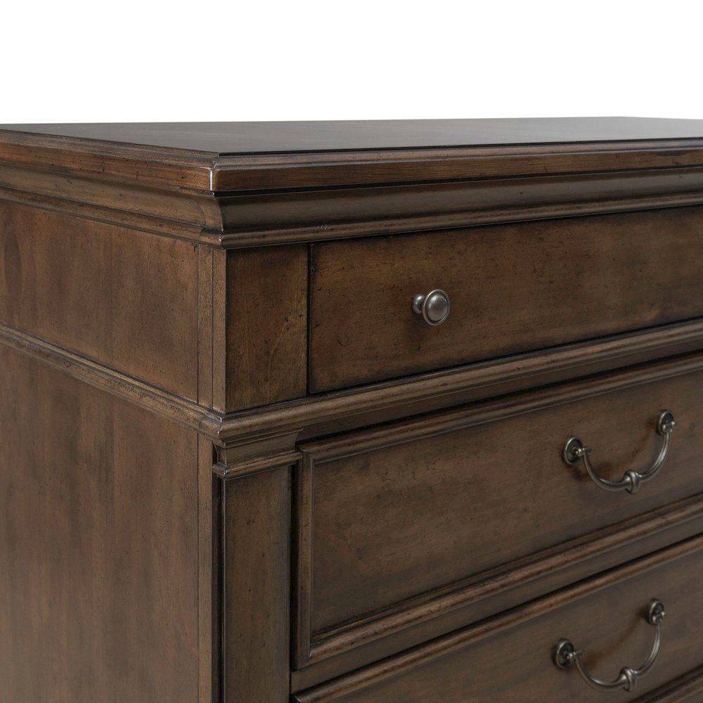 Arden Road 6 Drawer Chest for Bedroom  - Satin Cherry. Picture 8