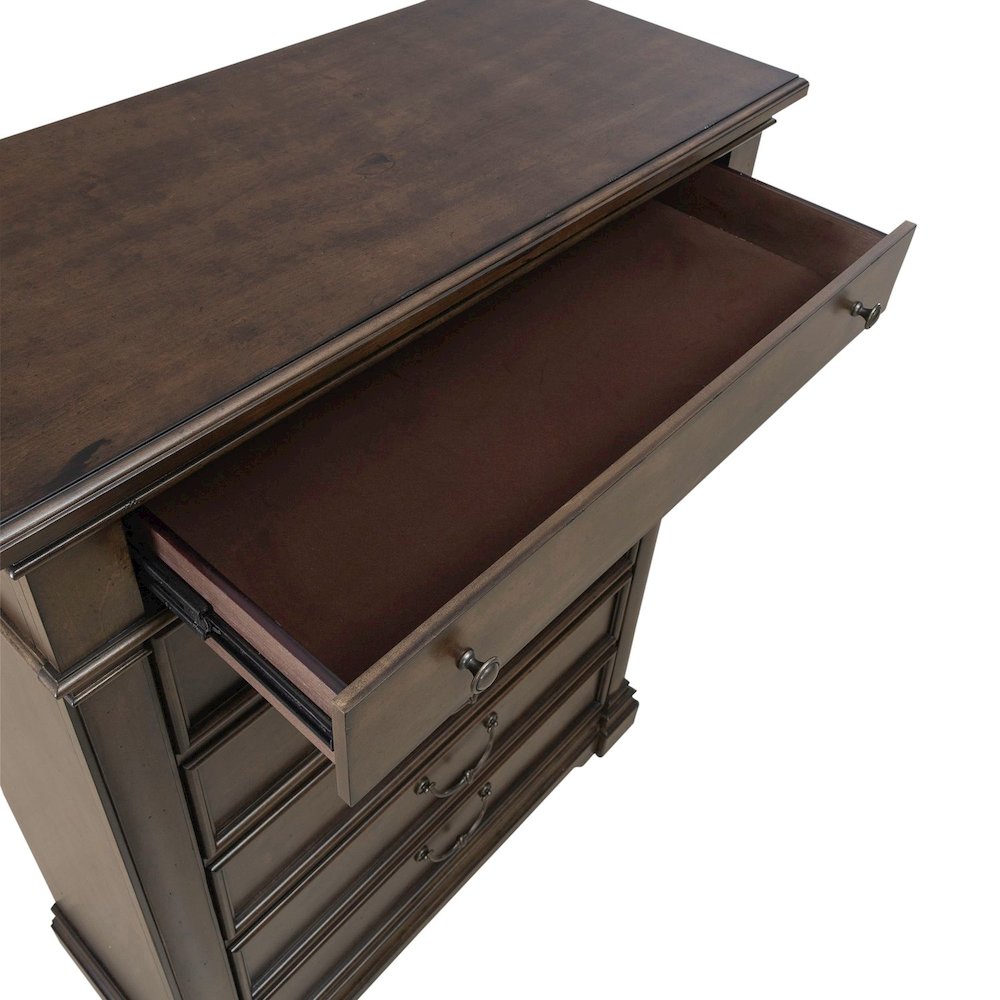 Arden Road 6 Drawer Chest for Bedroom  - Satin Cherry. Picture 9