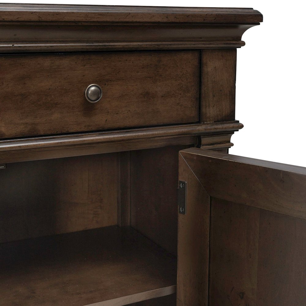 Arden Road 2 Door 10 Drawer Chest for Bedroom - Satin Cherry. Picture 13