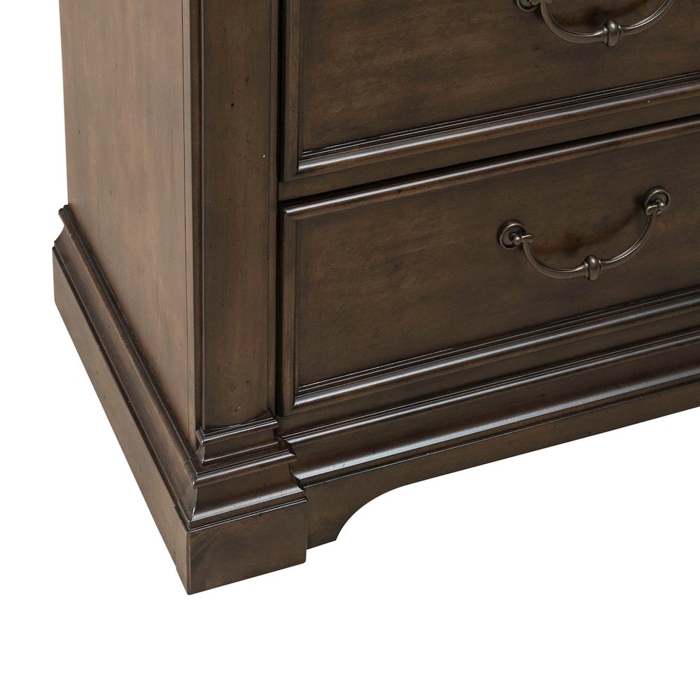 Arden Road 2 Door 10 Drawer Chest for Bedroom - Satin Cherry. Picture 14