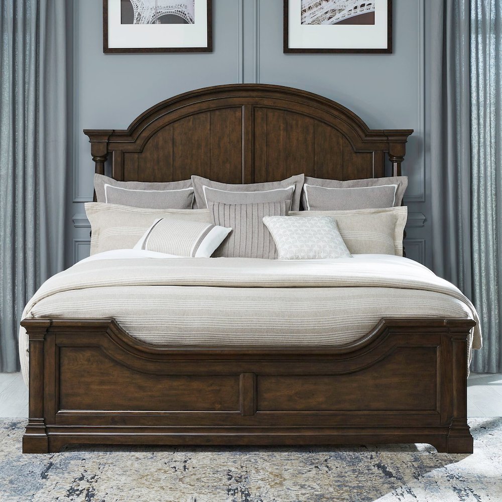 Arden Road King Poster Bed Frame - Satin Cherry. Picture 2