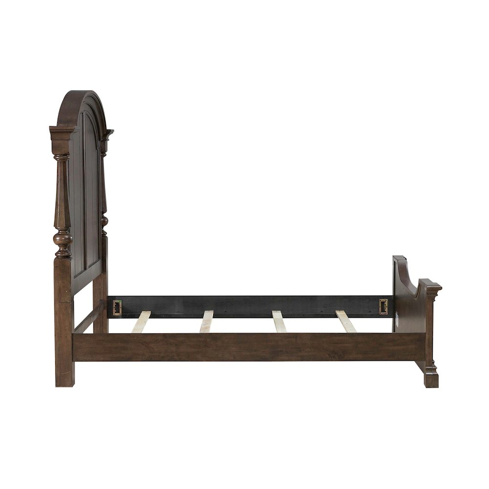 Arden Road Queen Poster Bed Frame - Satin Cherry. Picture 4