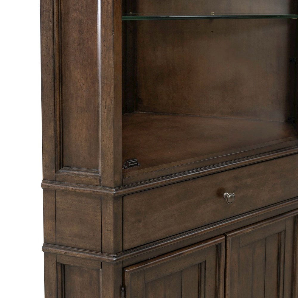 Arden Road Dining Room Corner Cabinet Display - Satin Cherry. Picture 13
