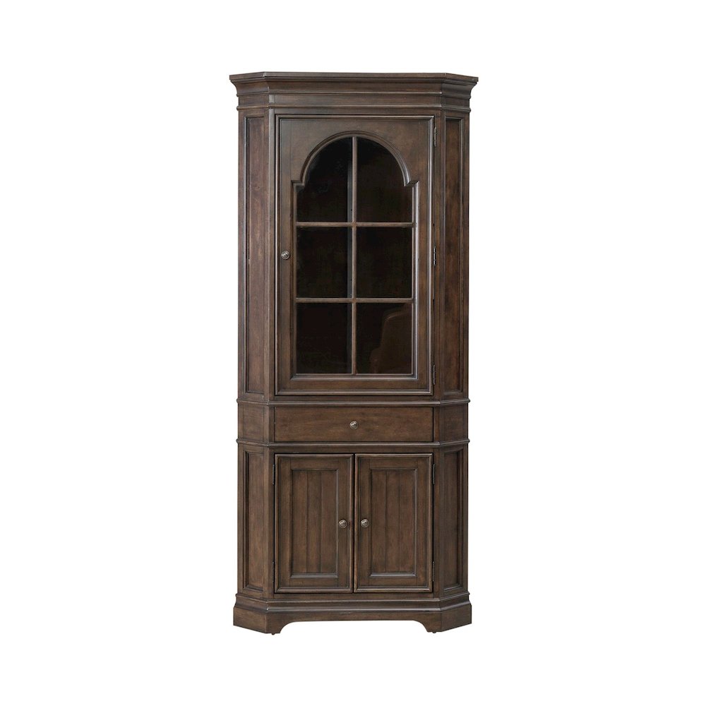 Arden Road Dining Room Corner Cabinet Display - Satin Cherry. Picture 3
