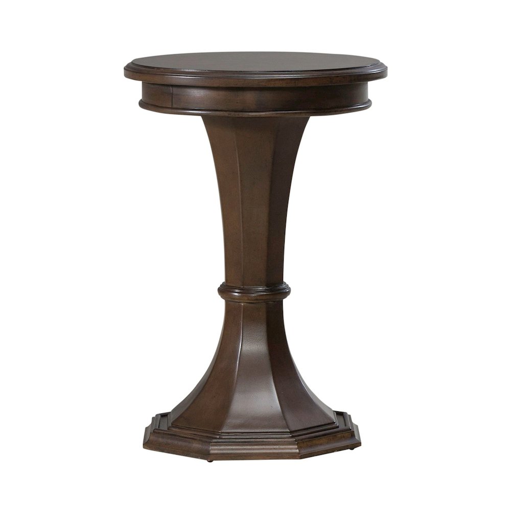 Arden Road Living Room Round Chairside Table  - Satin Cherry. Picture 1