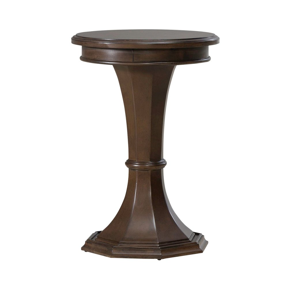 Arden Road Living Room Round Chairside Table  - Satin Cherry. Picture 3
