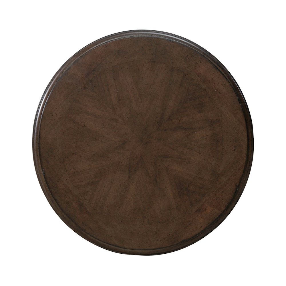 Arden Road Living Room Round Chairside Table  - Satin Cherry. Picture 4