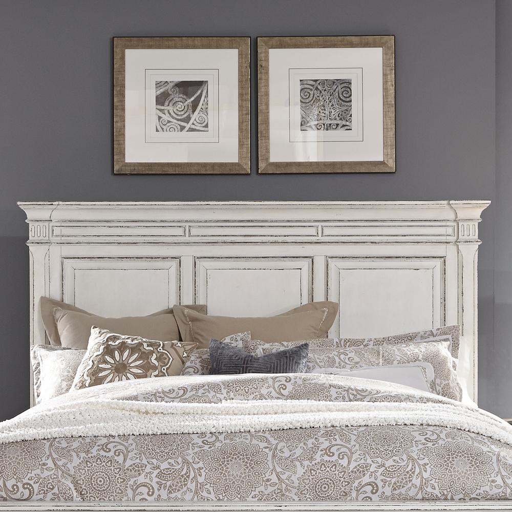Abbey Park Queen Panel Headboard in Antique White. Picture 2