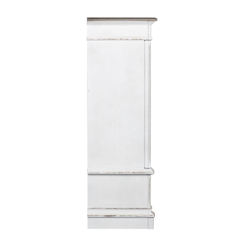 Abbey Park Mirrored Door Chest in Antique White. Picture 3