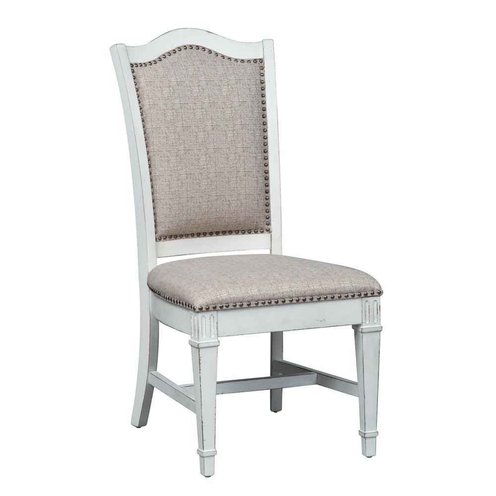 Abbey Park Uph Side Chair (RTA) in Antique White. Picture 1