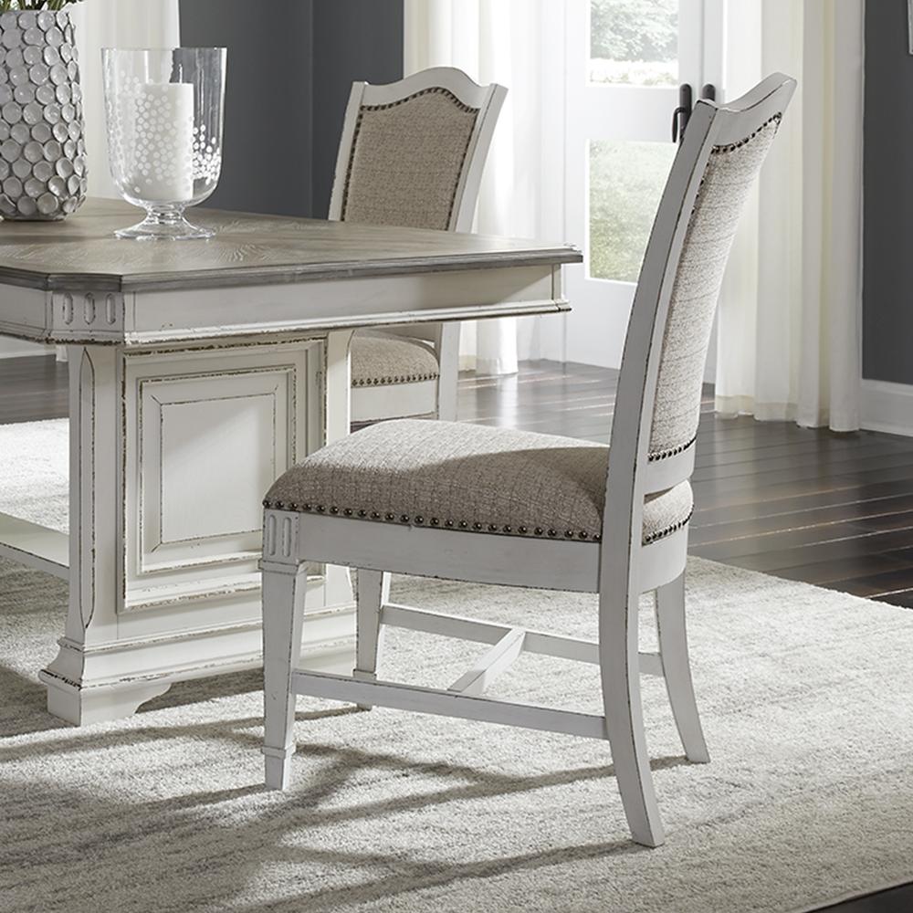 Abbey Park Upholstered Side Chair (RTA)-Set of 2 in Antique White. Picture 7
