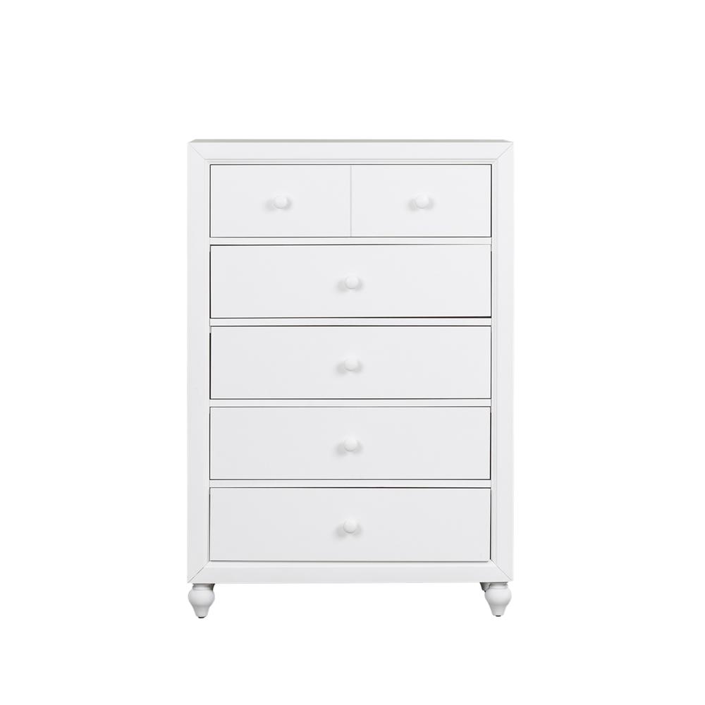 Cottage View 5 Drawer Chest in White. Picture 3