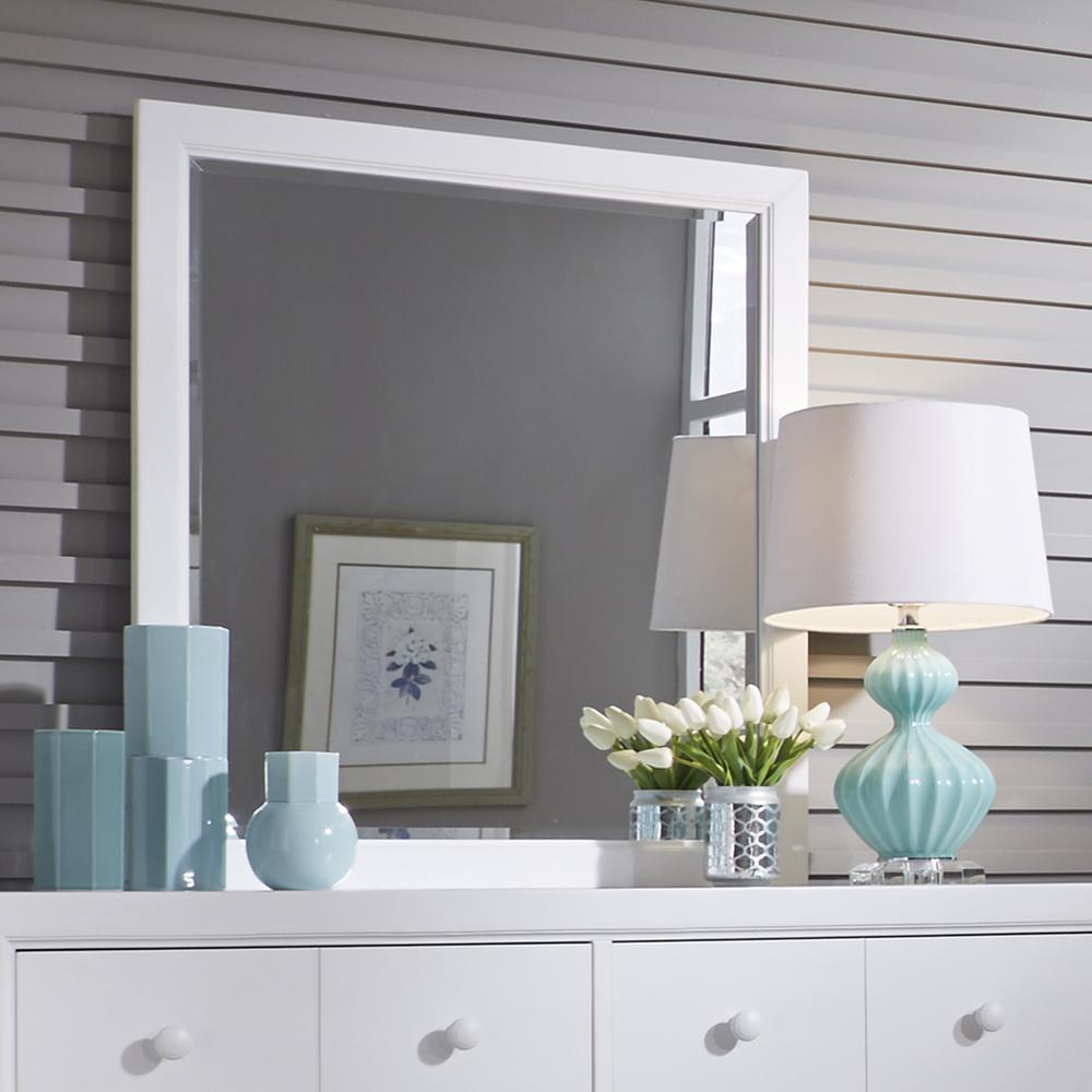 Cottage View Mirror in White. Picture 2