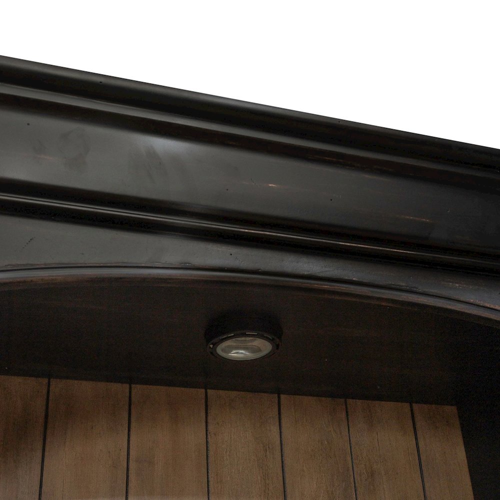 Meritage Credenza & Hutch Home Office Desk Set-Aged Charcoal, Rub Thru & Caramel. Picture 6