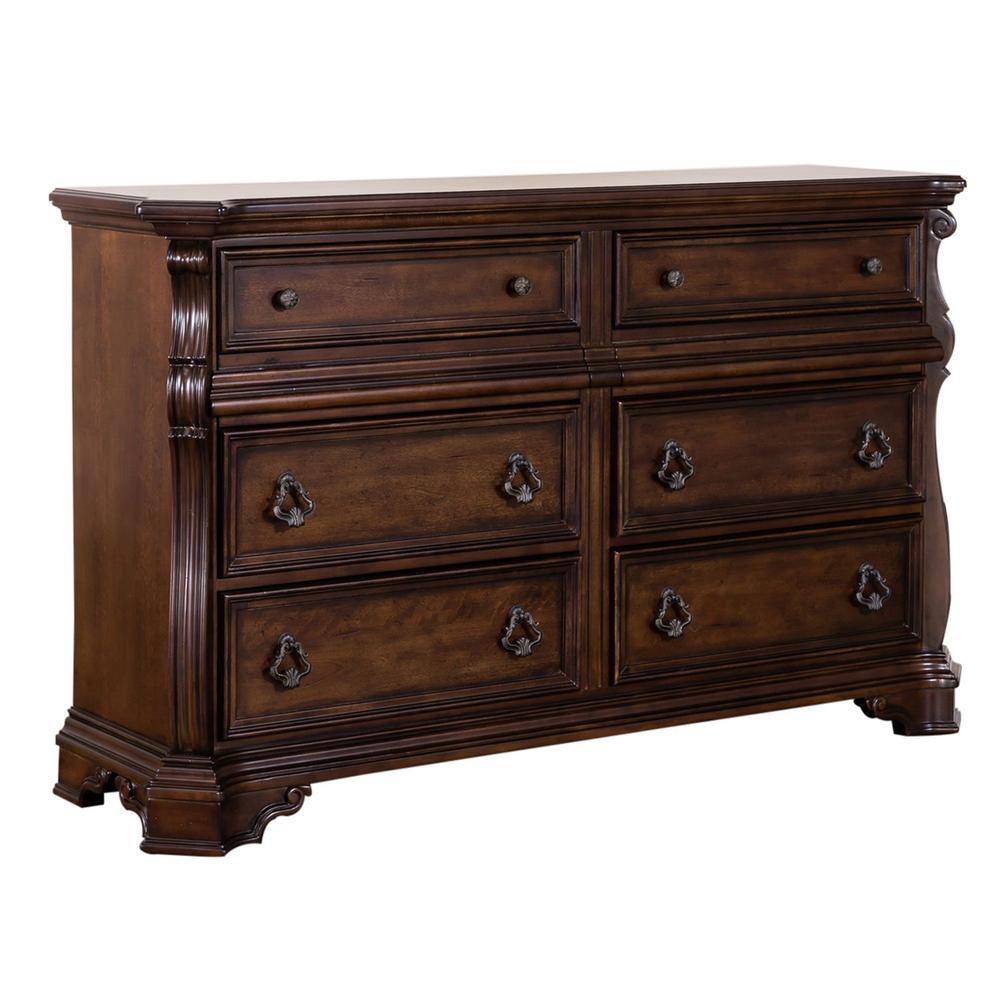Arbor Place 8 Drawer Double Dresser in Brownstone. Picture 2