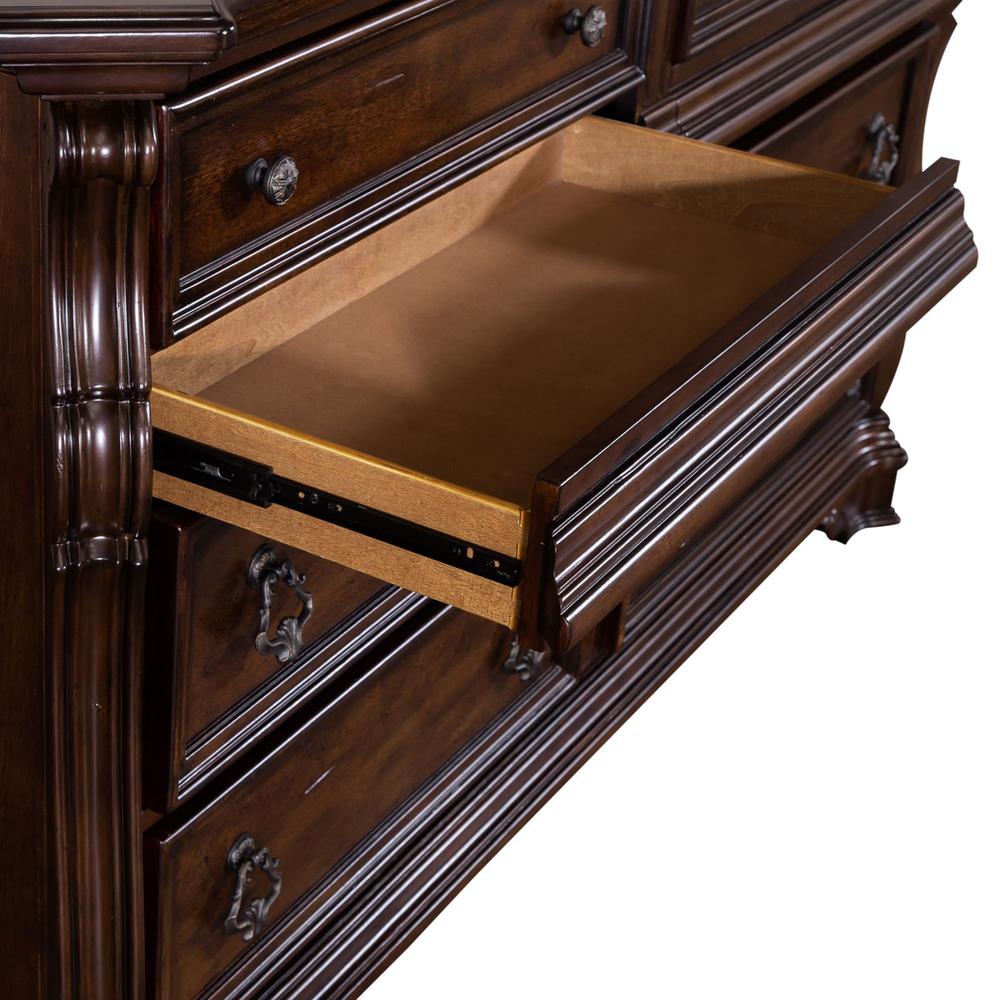 Arbor Place 8 Drawer Double Dresser in Brownstone. Picture 6