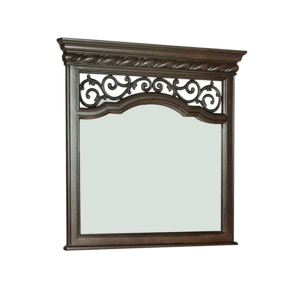 Arbor Place Landscape Mirror in Brownstone. Picture 1