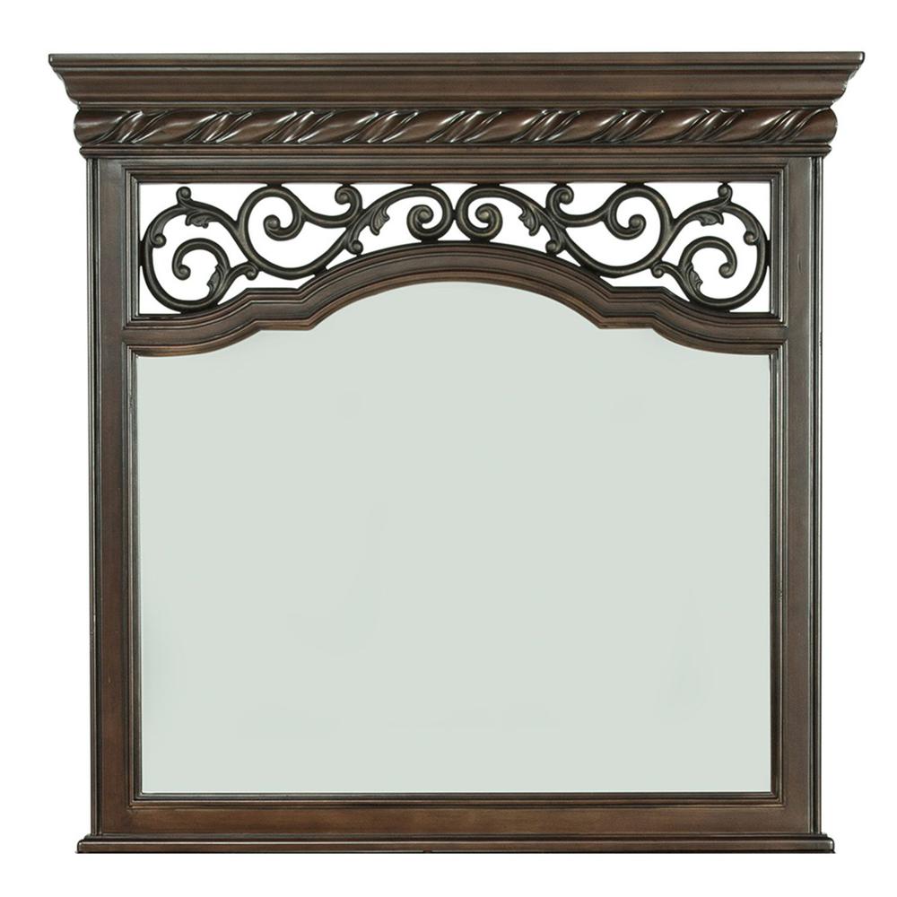 Arbor Place Landscape Mirror in Brownstone. Picture 2