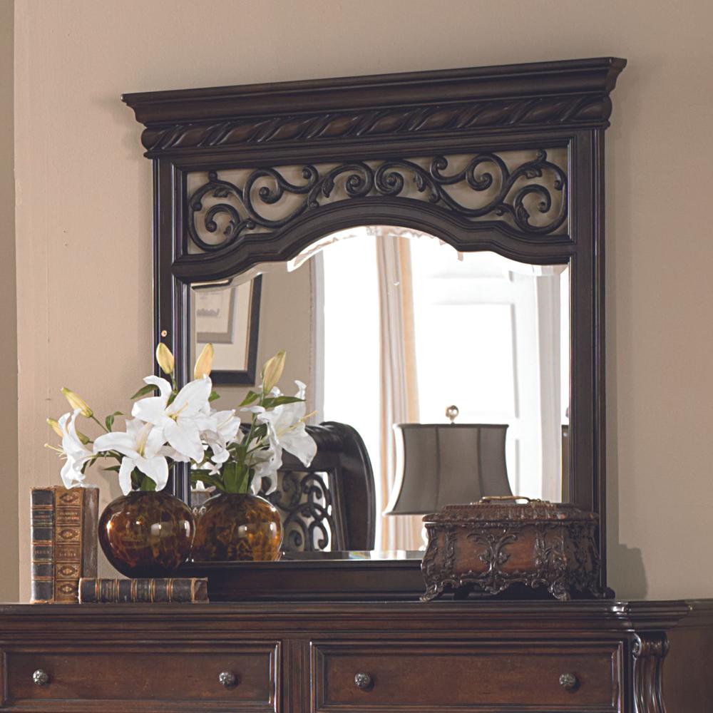 Arbor Place Landscape Mirror in Brownstone. Picture 3