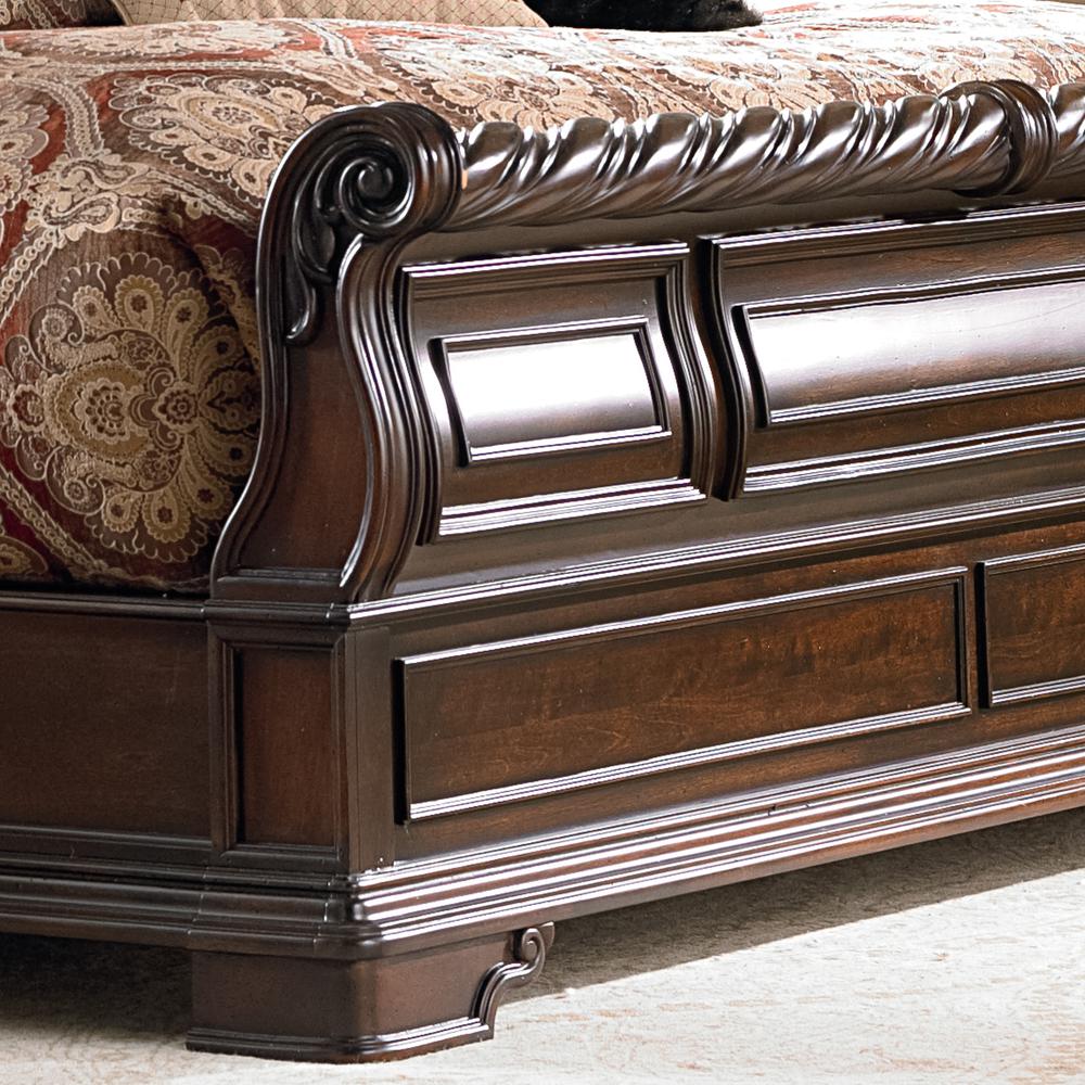 Arbor Place Queen Sleigh Bed in Brownstone. Picture 4