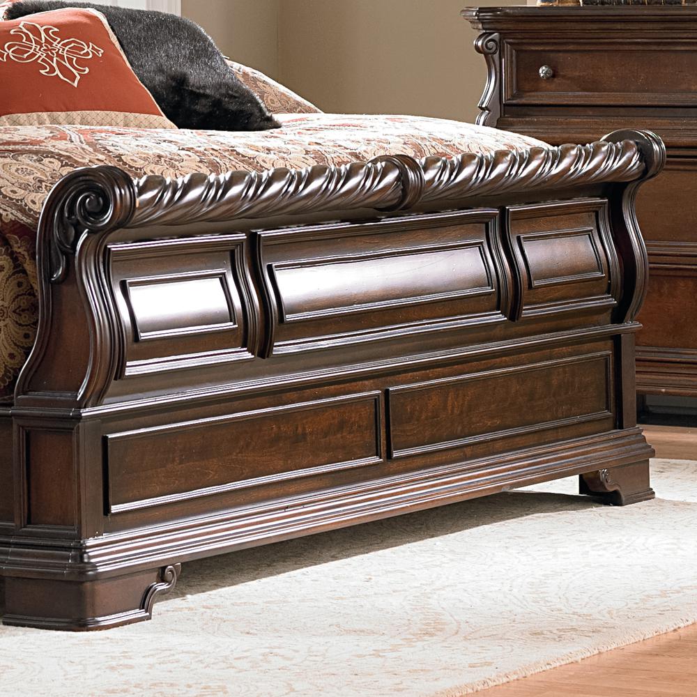 Arbor Place Queen Sleigh Bed in Brownstone. Picture 5