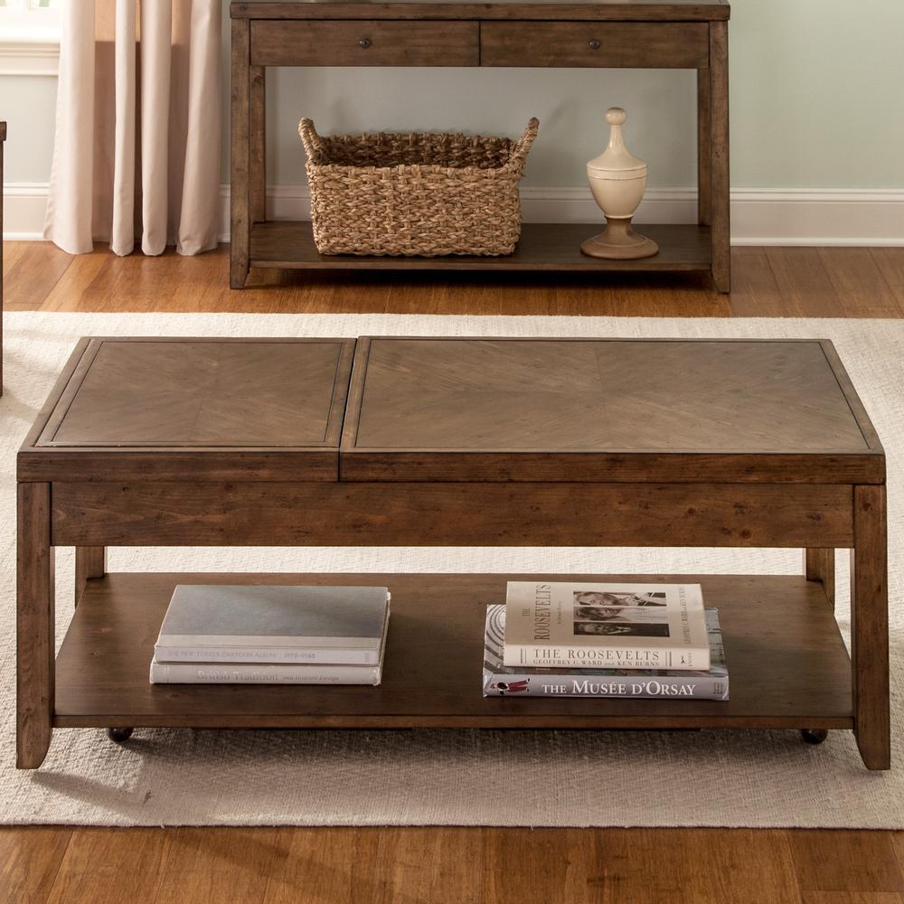 Mitchell Cocktail Table in Nutmeg. Picture 2