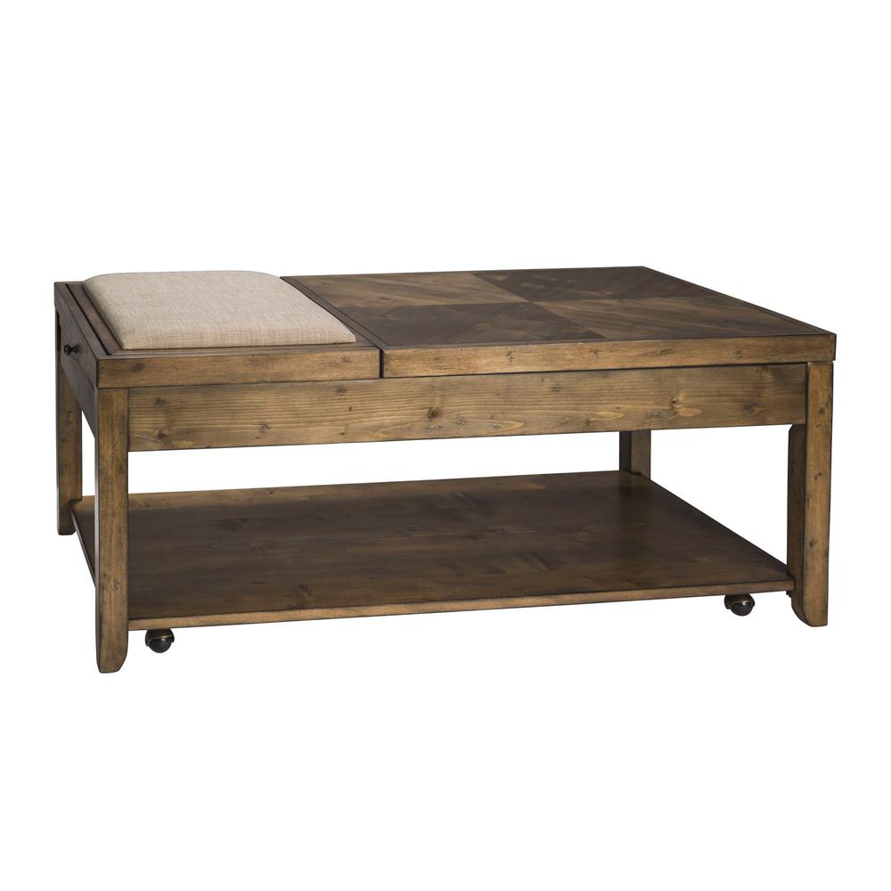 Mitchell Cocktail Table in Nutmeg. Picture 1