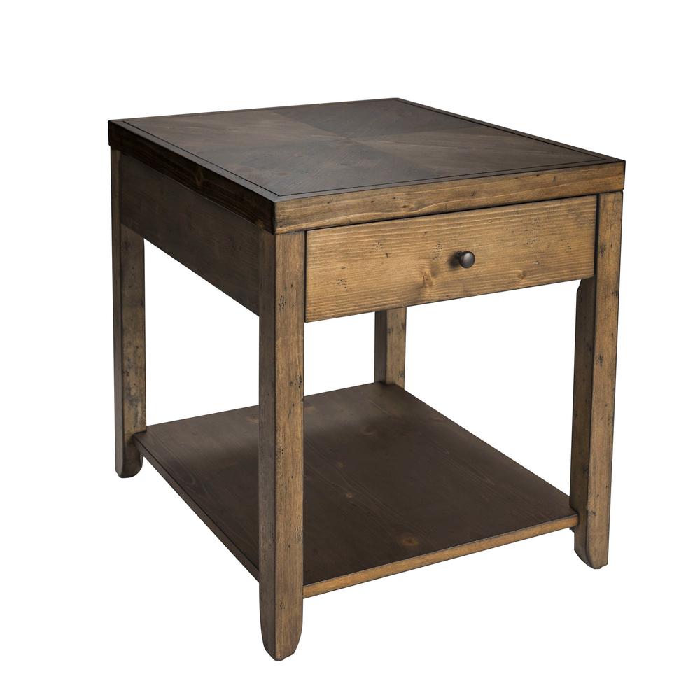 Mitchell End Table in Nutmeg. Picture 1