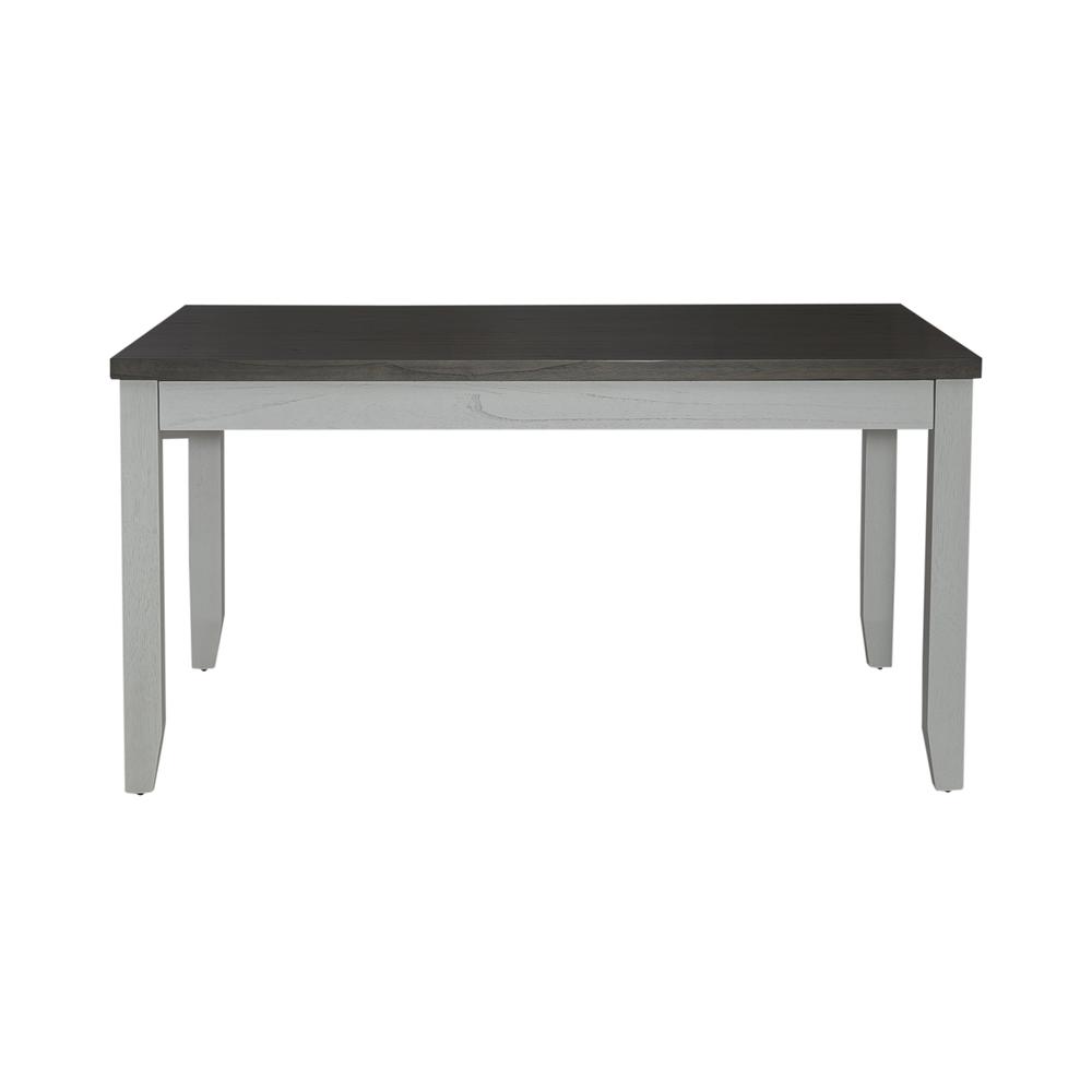 Brook Bay Rectangular Table Set with Hidden Drawers in White. Picture 4