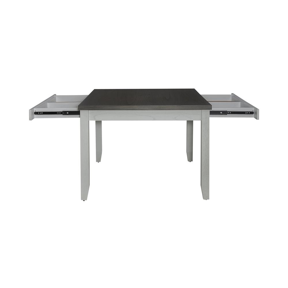 Brook Bay Rectangular Table Set with Hidden Drawers in White. Picture 7