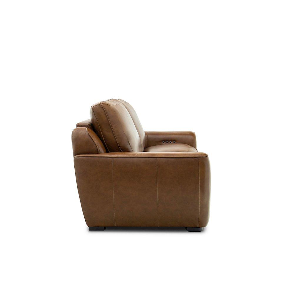 Blake Power Reclining Loveseat - Venetian Honey Leather. Picture 5