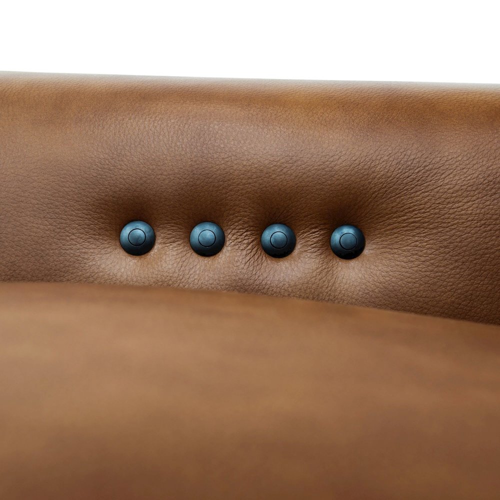 Blake Power Reclining 5 Piece Sectional Sofa- Venetian Honey Leather. Picture 6