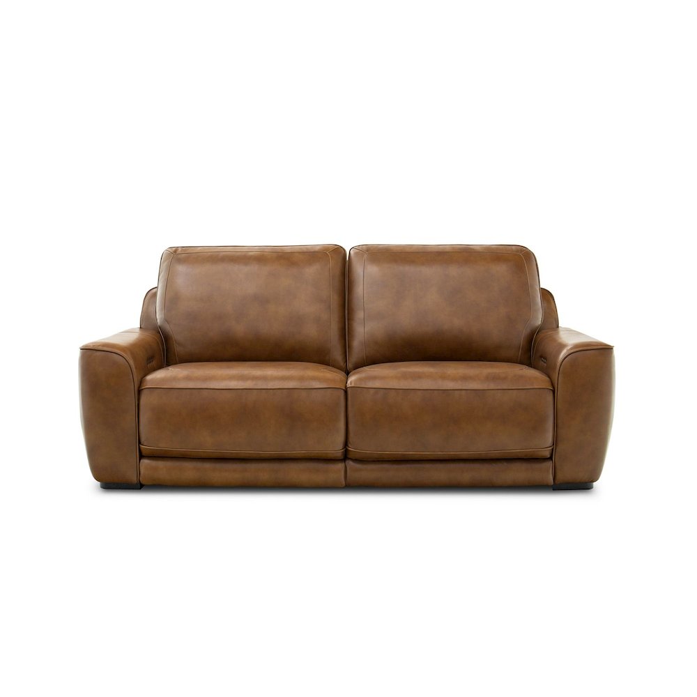 Blake Zero Wall Power Recline Set with Sofa & Recliner - Venetian Honey Leather. Picture 5