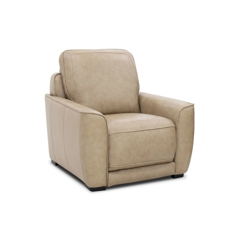 Blake Power Recline Set with Sofa, Loveseat & Recliner - Sophia Oatmeal Leather. Picture 8