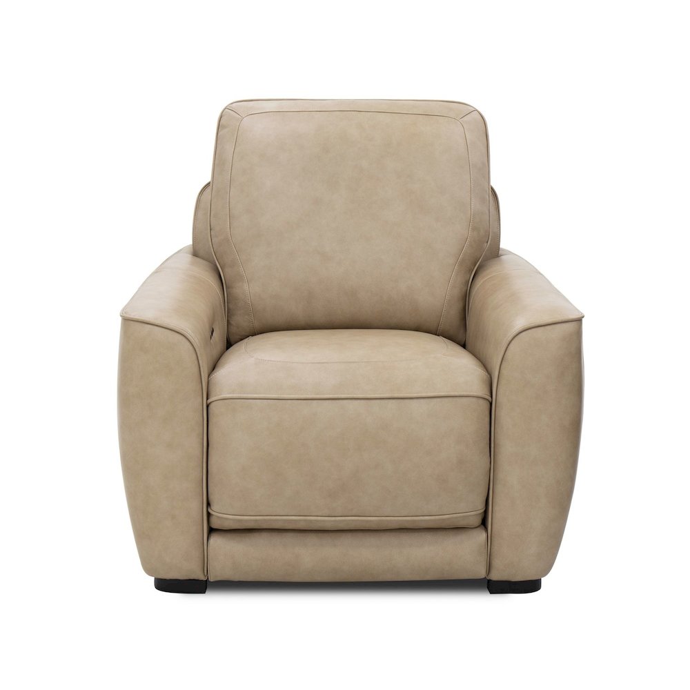 Blake Zero Wall Power Recline Set with Sofa & Recliner - Sophia Oatmeal Leather. Picture 6